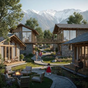 हिमाचल में प्रकृति संग मेल खाते टिकाऊ निर्माण कार्यों में जुटी मेक माय हट टीम।