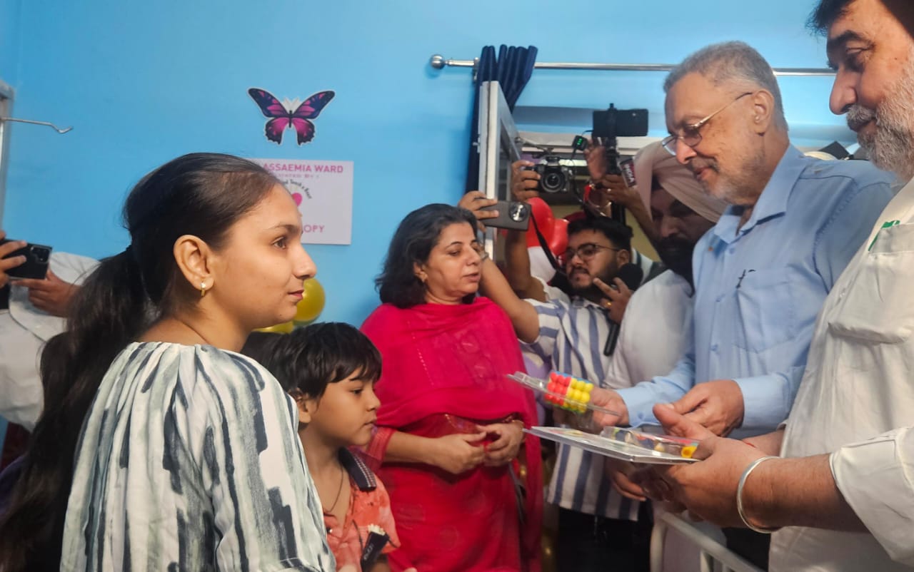 लुधियाना के लॉर्ड महावीर सिविल अस्पताल में स्वास्थ्य मंत्री द्वारा आधुनिक थैलेसीमिया वार्ड का उद्घाटन।